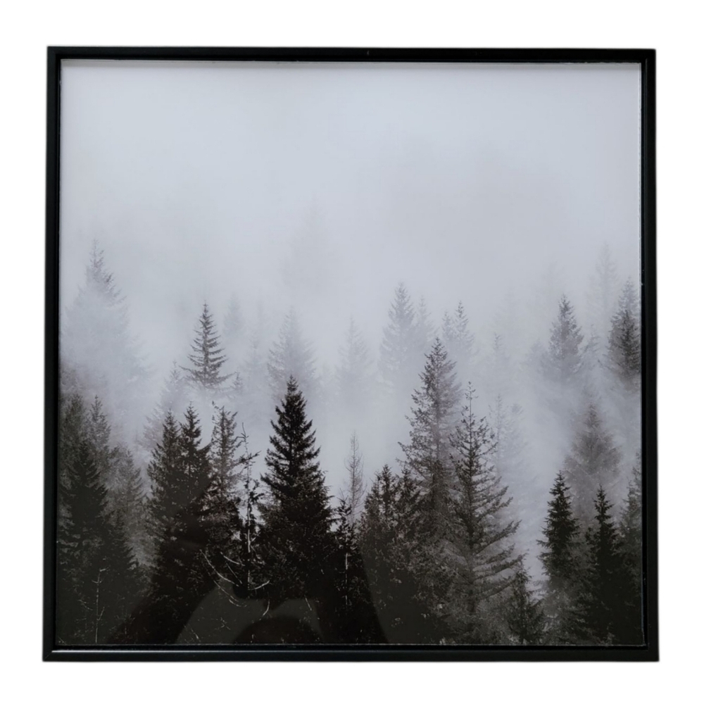 (D) Black/White Crystal Glass Wall Decor